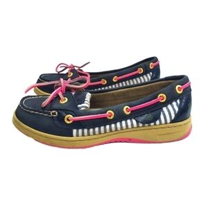 Sperry Top-Sider Preppy Casual Boat Shoes Loafers Women's Pink and Blue Size 5M